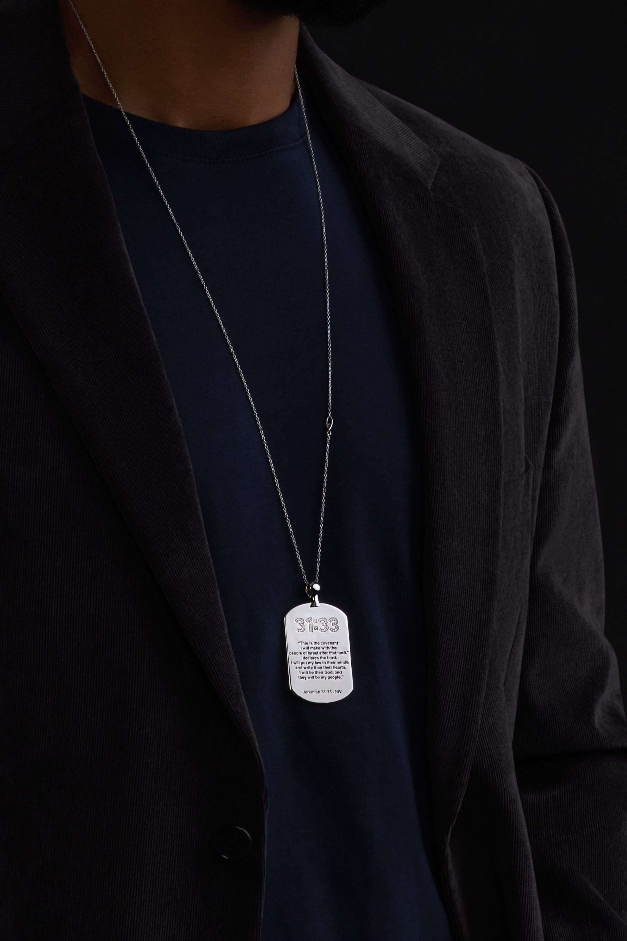 Covenant Promise Scripture Dog Tag Necklace
