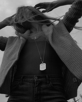 COVENANT PROMISE<br>Diamond & Sterling<br>Dog Tag with<br>Sterling Chain