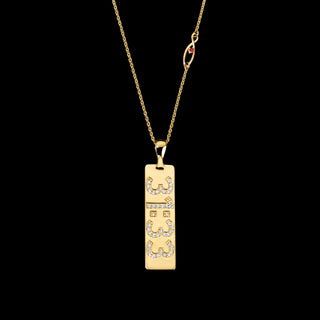 COVENANT PROMISE<br>Diamond and 14Kt Vertical Pendent<br>with 14Kt Chain