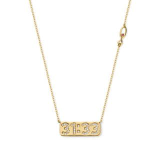 COVENANT PROMISE<br>Diamond & 14Kt  Horizontal Pendent<br>with 14Kt Chain