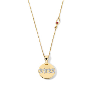 COVENANT PROMISE<br>Diamond & 14Kt<br> Round Pendent<br>with 14Kt Chain