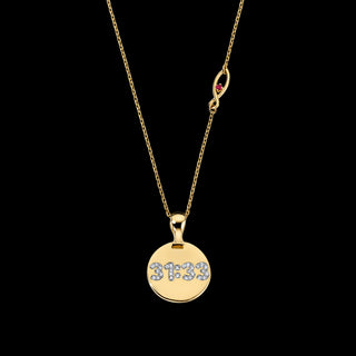 COVENANT PROMISE<br>Diamond & 14Kt<br> Round Pendent<br>with 14Kt Chain