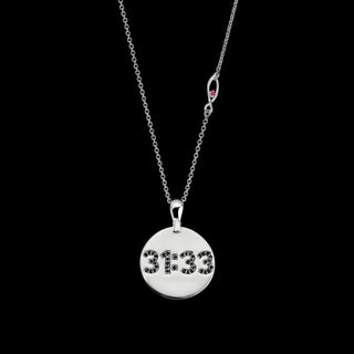 COVENANT PROMISE<br>Diamond &  Sterling  Round Pendent<br>with  Sterling  Chain