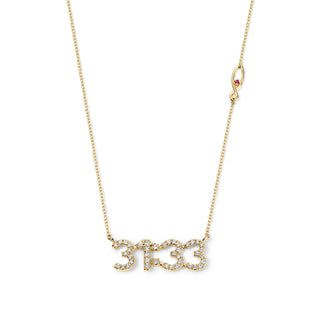 COVENANT PROMISE<br>All Diamonds 14Kt<br>Name Plate Necklace